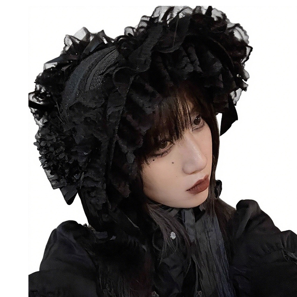 Women'S Victorian Era Accessories - Topi Jerami Renda Pesta Teh Gotik