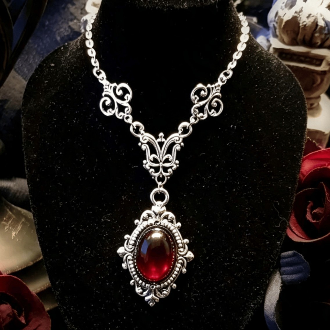 Women'S Victorian Accessories - Kalung Cameo Vampir, Cameo Darah, Perhiasan