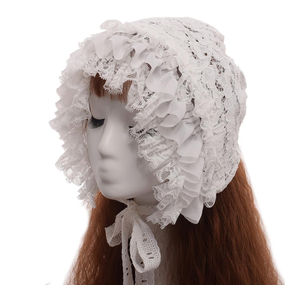 Women'S Victorian Era Accessories - Topi Bonnet Renda Victoria Vintage untuk
