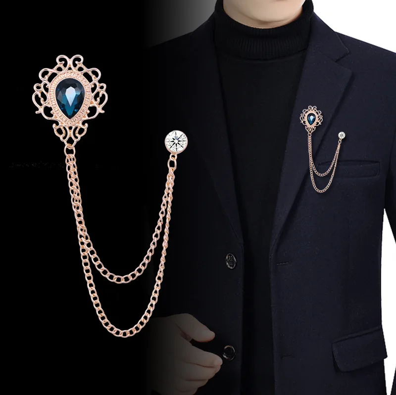 Women'S Accessories And Jewelry - Pin Kerah Kristal Berlian Imitasi Rantai