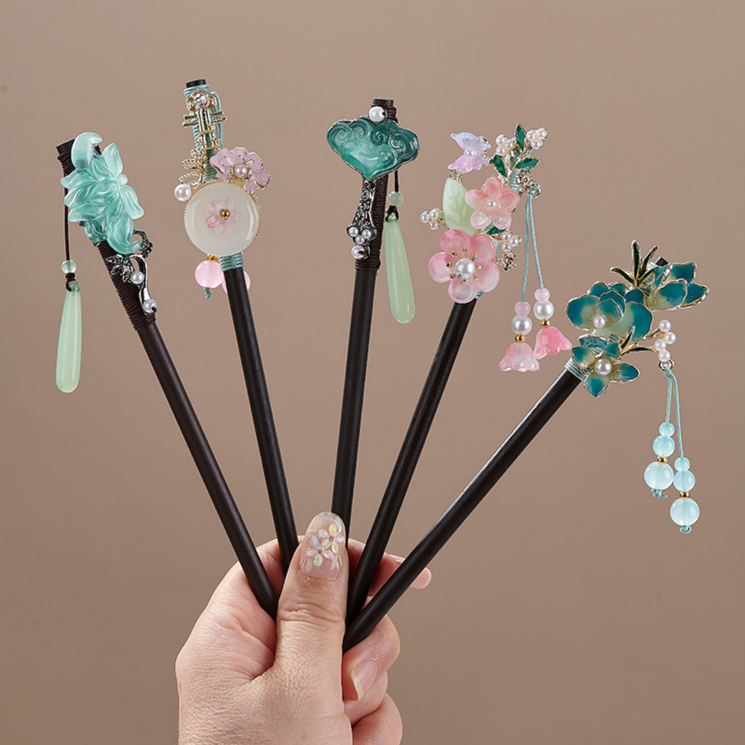 Hair Fork Stick - Jepit Rambut Bunga Vintage untuk Wanita,