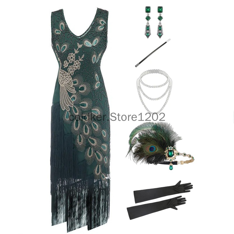 Women'S Accessories In The 1920S - Gaun Flapper Era 1920-an dengan Payet