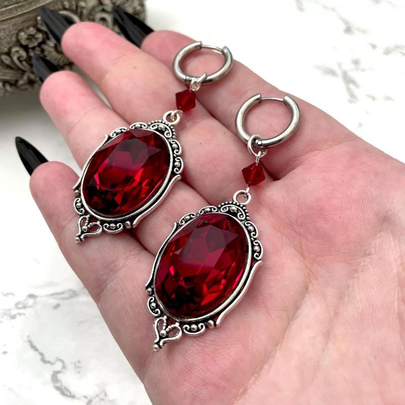 Women'S Victorian Accessories - Anting Cameo Vampir, Perhiasan Gotik, Tetesan