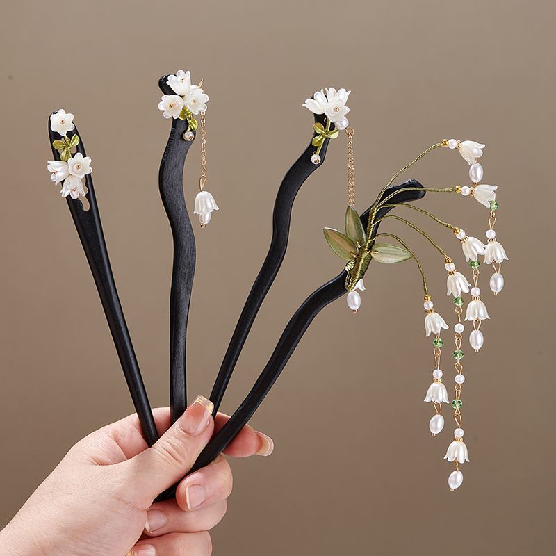 Hair Fork Stick - Jepit Rambut Bunga Kayu Vintage Convallaria