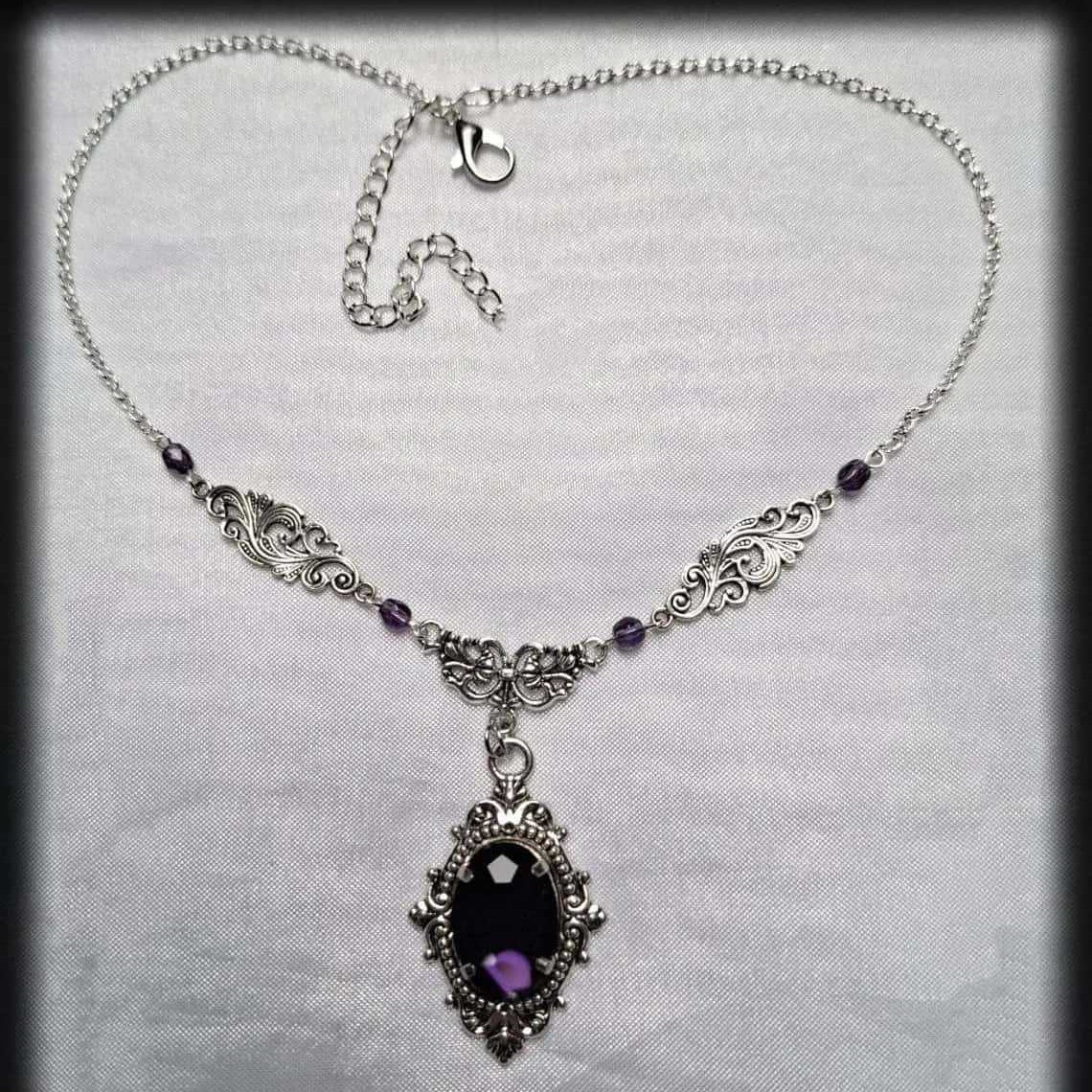 Women'S Victorian Accessories - Kalung Tetesan Air Ajaib Ungu, Perhiasan
