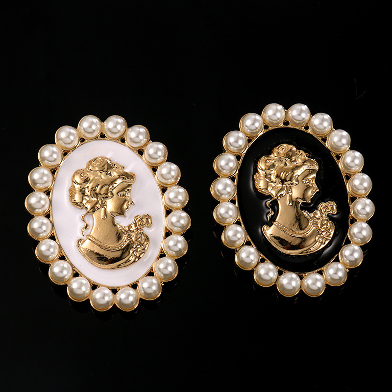 Women'S Victorian Era Accessories - Victoria gaya mutiara Cameo bros pin