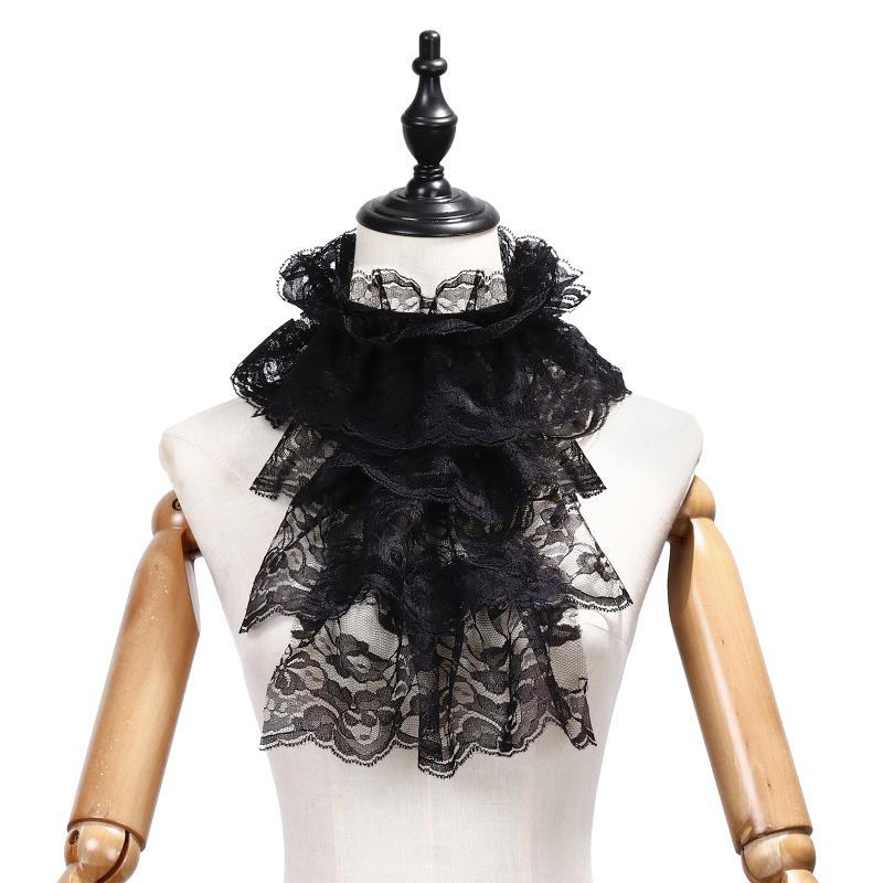 Women'S Victorian Era Accessories - Set Kostum Kerah Jabot Renda Elegan
