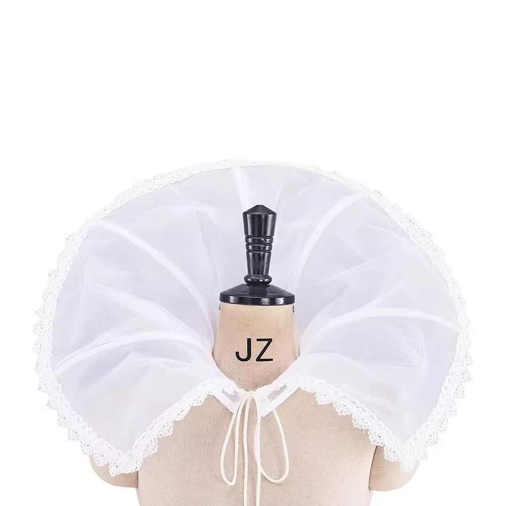 Women'S Victorian Accessories - Tudor Elizabethan Queen Boned Stand Collar