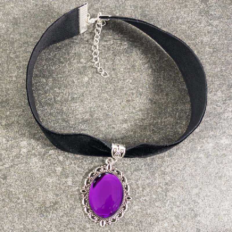 Kalung Tetesan Air Cameo Ungu, - Women'S Victorian Accessories ulasan dan harga