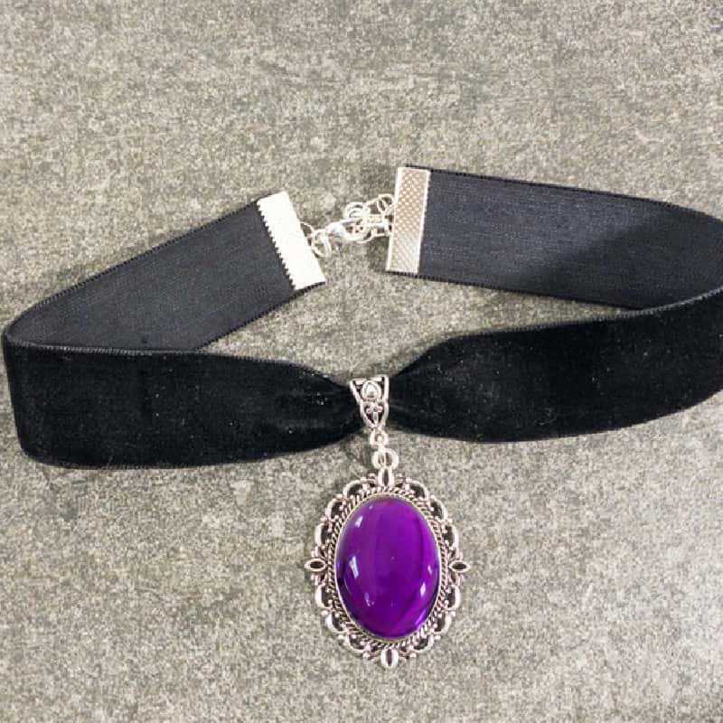 Kalung Tetesan Air Cameo Ungu, - Women'S Victorian Accessories ulasan dan harga