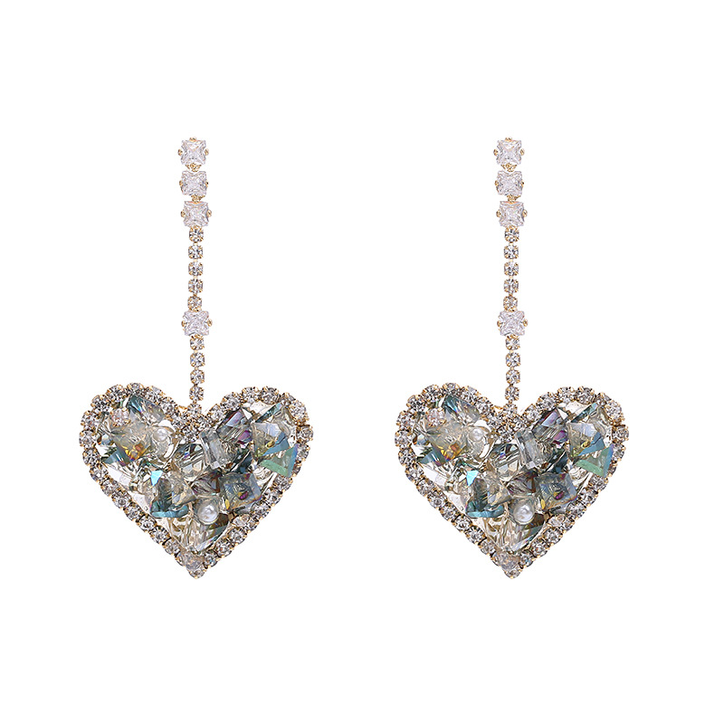 Anting Berbentuk Hati Kristal  - Women'S Accessories Nz ulasan dan harga