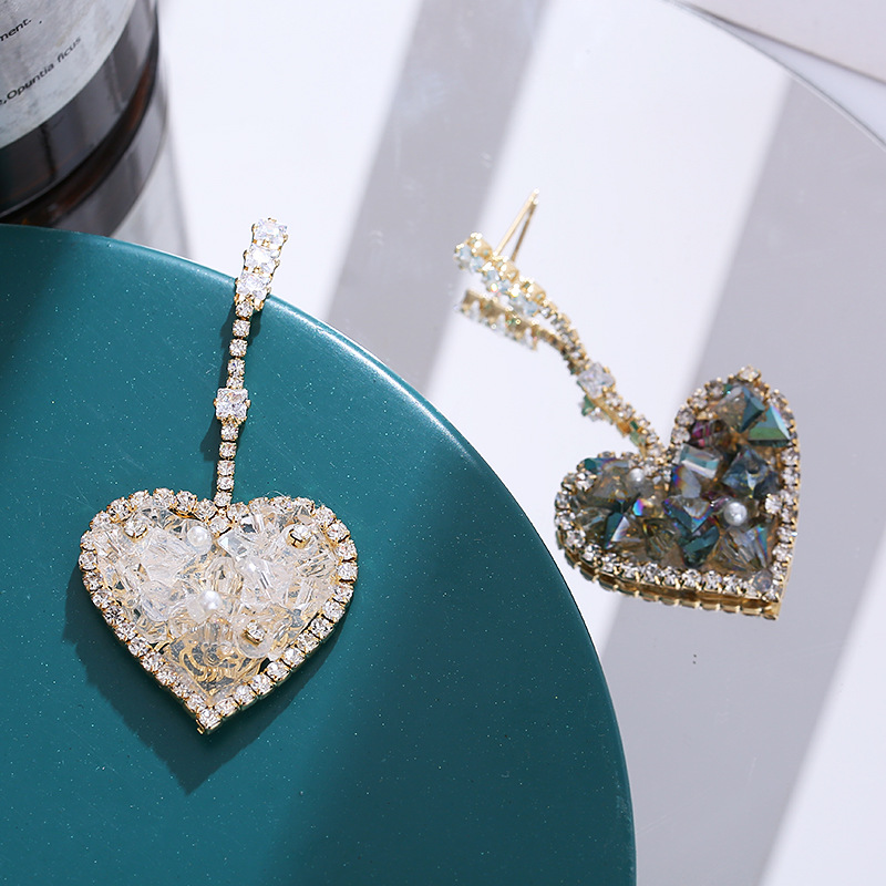 Anting Berbentuk Hati Kristal  - Women'S Accessories Nz ulasan dan harga