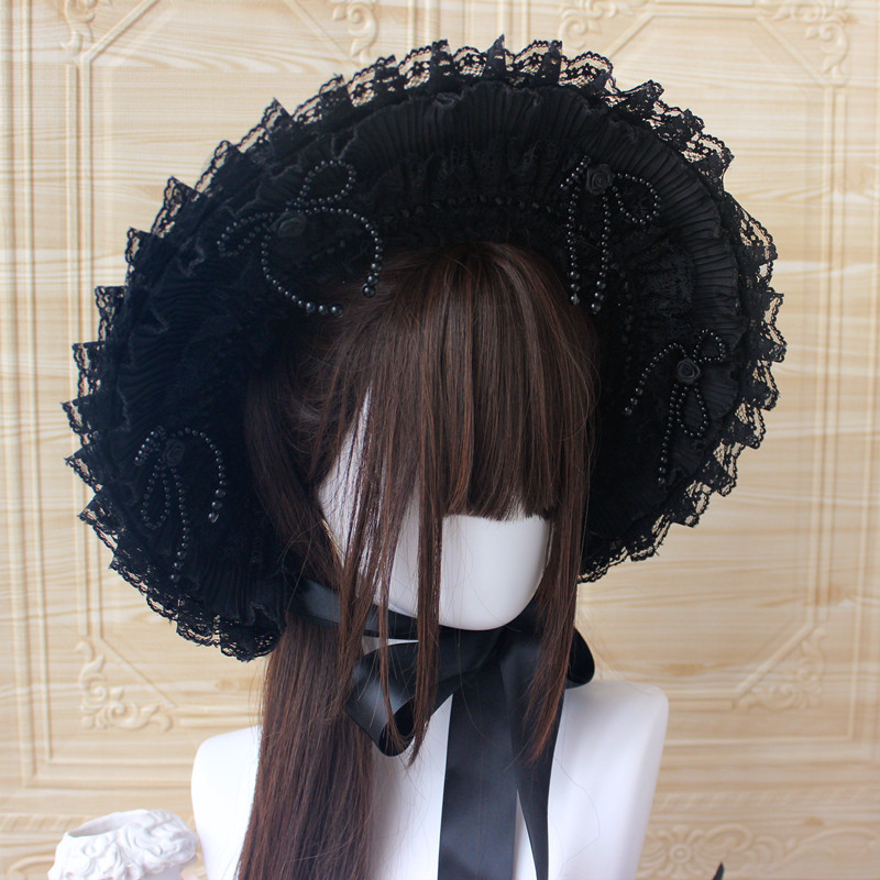 Topi Jaring Gotik Gadis Hitam  - Women'S Victorian Era Accessories ulasan dan harga