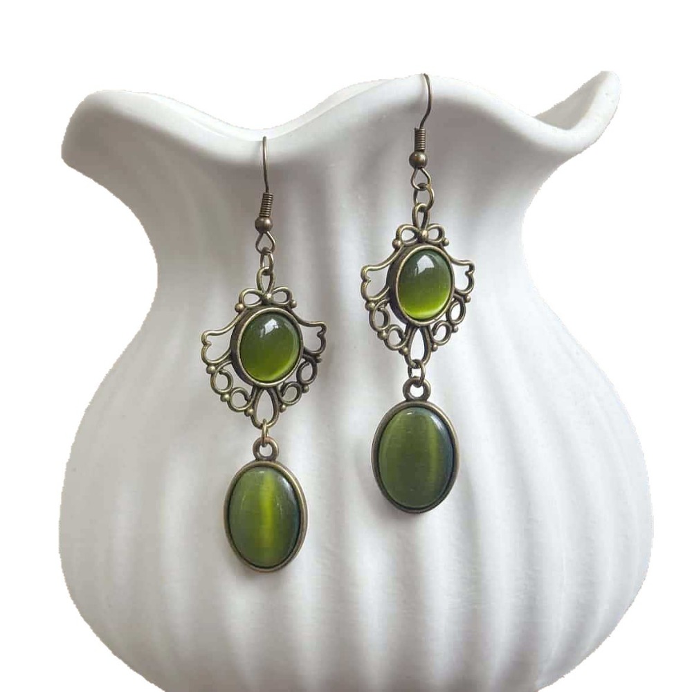 Anting-anting gantung opal hij - Women'S Victorian Era Accessories ulasan dan harga