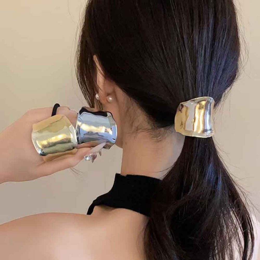 Pengikat Rambut Elastis Logam  - Wrap Ring Gold ulasan dan harga