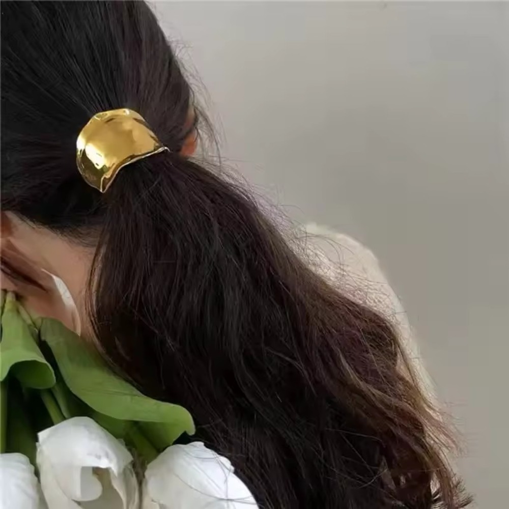 Pengikat Rambut Elastis Logam  - Wrap Ring Gold ulasan dan harga