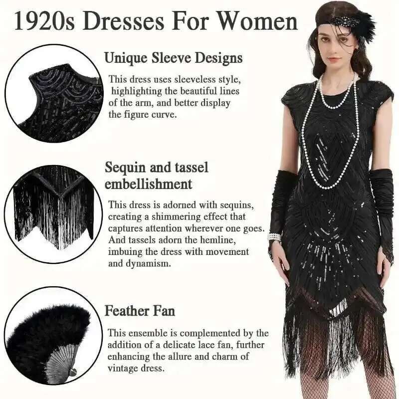 Gaun 1920-an untuk Wanita Gaun - Women'S Accessories In The 1920S ulasan dan harga
