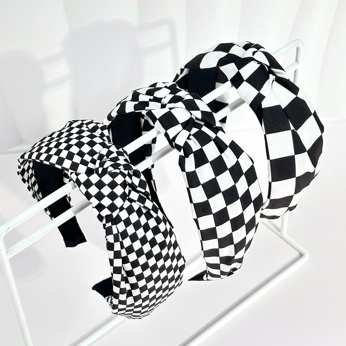 Ikat Kepala Kotak-kotak Hitam  - Women Accessories Wholesale China ulasan dan harga