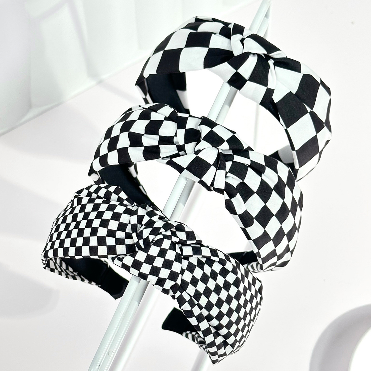 Ikat Kepala Kotak-kotak Hitam  - Women Accessories Wholesale China ulasan dan harga