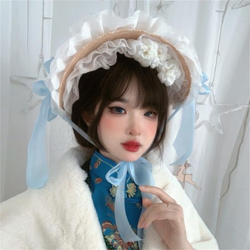 Topi topi renda victorian y3ne - Women'S Victorian Era Accessories ulasan dan harga