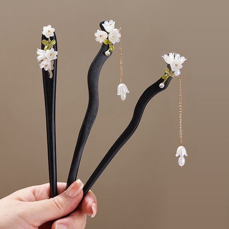 Jepit Rambut Bunga Kayu Vintag - Hair Fork Stick ulasan dan harga