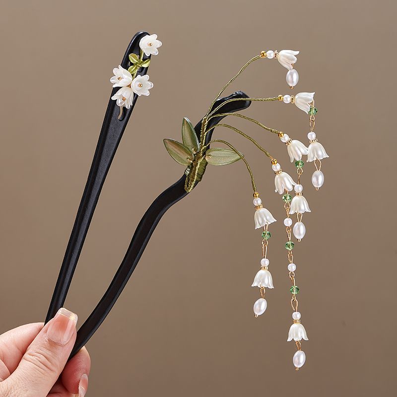 Jepit Rambut Bunga Kayu Vintag - Hair Fork Stick ulasan dan harga