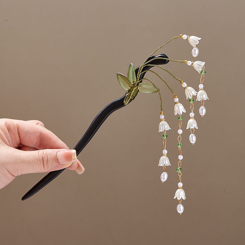 Jepit Rambut Bunga Kayu Vintag - Hair Fork Stick ulasan dan harga