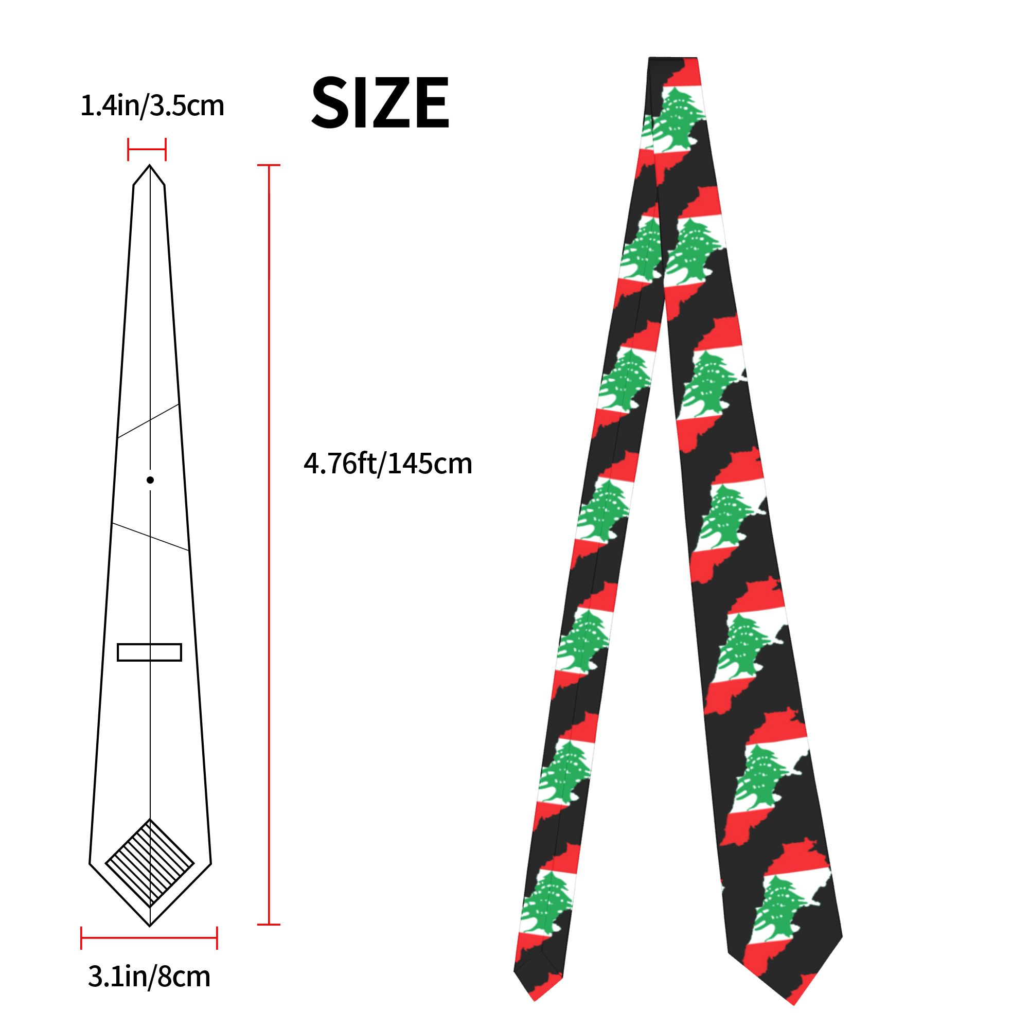Dasi Peta Bendera Lebanon Dasi - Women Accessories Lebanon ulasan dan harga