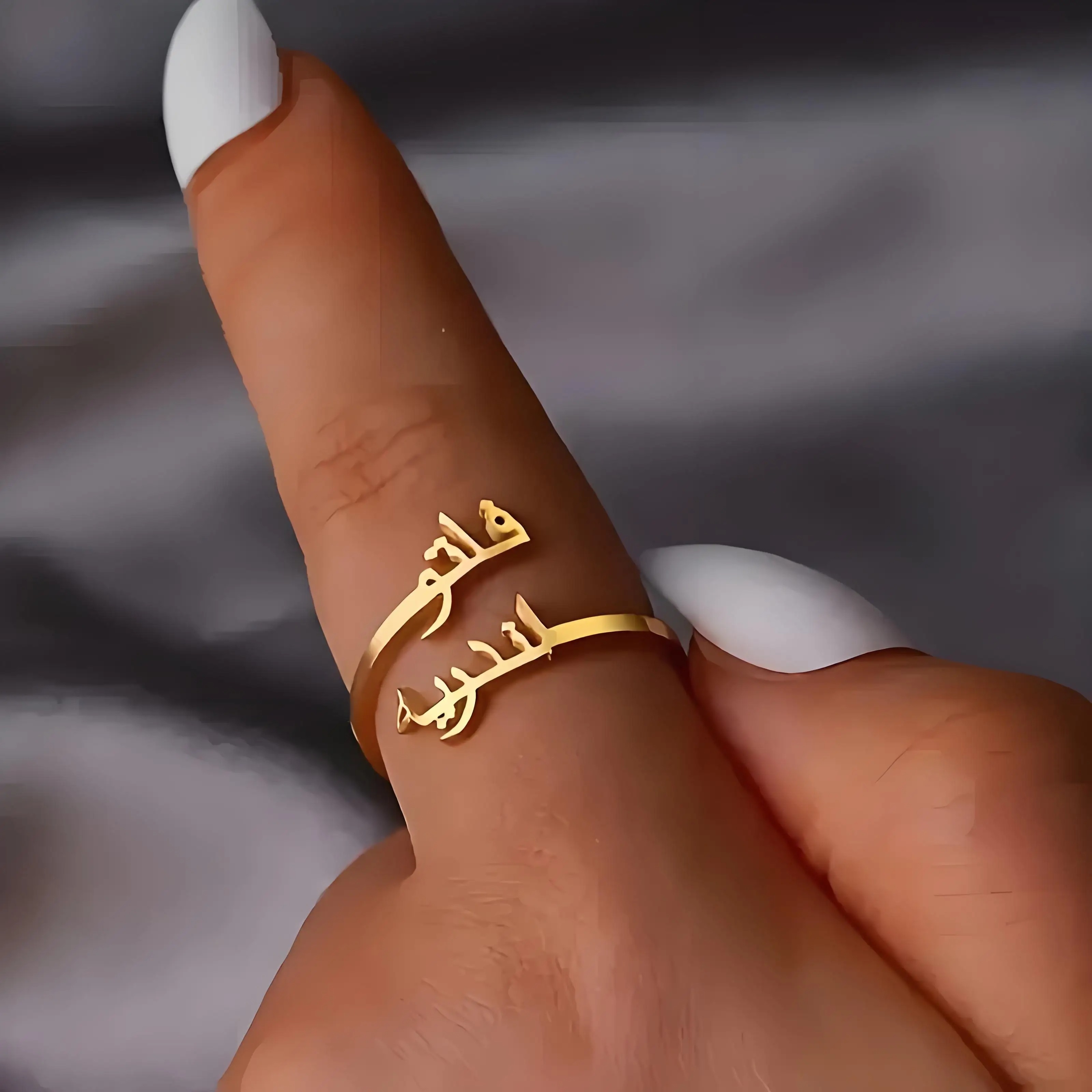 Cincin Huruf Arab yang Diperso - Wrap Ring Gold ulasan dan harga