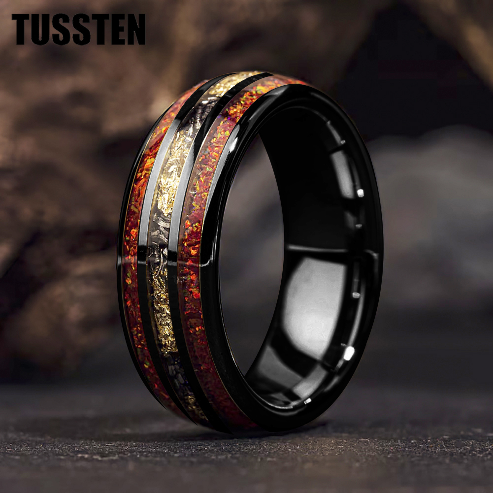 Cincin Tungsten TUSSTEN 6/8MM  - Wrap Ring Gold ulasan dan harga