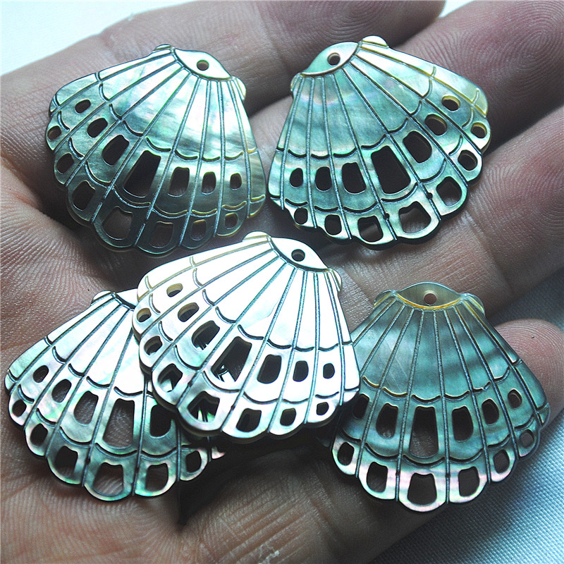 4 Buah Liontin Cangkang Hitam  - Women'S Accessories Nz ulasan dan harga