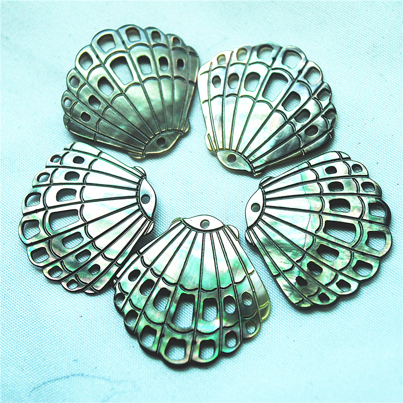 4 Buah Liontin Cangkang Hitam  - Women'S Accessories Nz ulasan dan harga