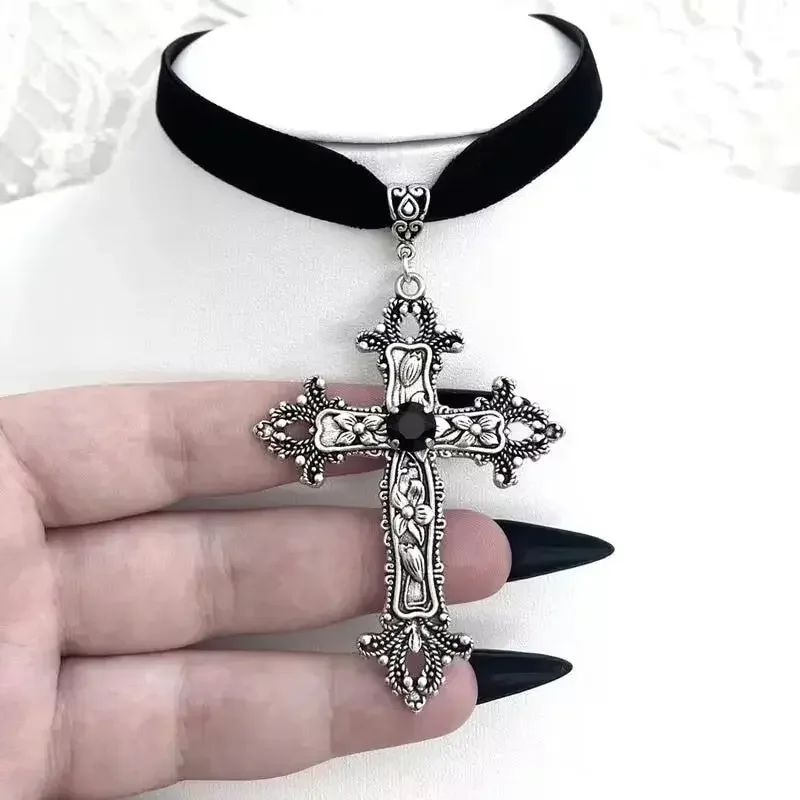 Kalung Choker Salib Warna Pera - Women'S Victorian Accessories ulasan dan harga